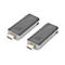 Zwei graue Digitus Wireless HDMI Extender, ein Sender und ein Empfänger, vor weißem Hintergrund.
