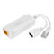 WeiÃŸes Digitus-GerÃ¤t mit gelber Ethernet-Buchse, USB-A und RJ45-Kabel.