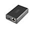 Schwarzer Netzwerk-Adapter von Digitus, mit Ethernet-Anschluss und Beschriftung "POWER + DATA IN".