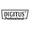 Schwarz-weiß Logo von DIGITUS Professional, Text in schwarzer Schrift, in einem schwarzen Rahmen.