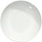 A white, round deep bowl, shiny, without pattern.