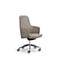 Directiestoel met halfhoge rugleuning OPERA, met armleuningen, synchroonmechanisme, vlakke comfortzitting, kunstleer, grijs