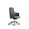 Directiestoel met halfhoge rugleuning OPERA, met armleuningen, synchroonmechanisme, vlakke comfortzitting, stof, antraciet