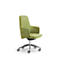 Directiestoel met halfhoge rugleuning OPERA, met armleuningen, synchroonmechanisme, vlakke comfortzitting, stof, groen