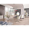 Directiestoel met halfhoge rugleuning OPERA, met armleuningen, synchroonmechanisme, vlakke comfortzitting, stof, lichtbeige