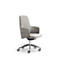 Directiestoel met halfhoge rugleuning OPERA, met armleuningen, synchroonmechanisme, vlakke comfortzitting, stof, lichtgrijs