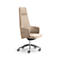 Directiestoel met hoge rugleuning OPERA, met armleuningen, synchroonmechanisme, vlakke comfortzitting, bekleding met stof FENICE, lichtbeige