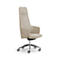 Directiestoel met hoge rugleuning OPERA, met armleuningen, synchroonmechanisme, vlakke comfortzitting, kunstleer ECOPELLE, zand