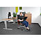 Directiestoel WAVE, met armleuningen, zwart/bruin