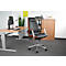Directiestoel WAVE, met armleuningen, zwart/bruin
