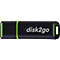Clé USB noire avec une bande verte et l'inscription "disk2go".
