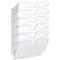 Dispensador de folletos Flexiplus, 6 dispensadores, A4, apaisado, transparente