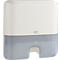 Dispensador de toallas Tork® Mini Interfold 552100, dispensación de una hoja, ahorro de espacio, plástico, blanco