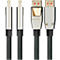 DisplayPort 1.4 Kabel Good Connections Python® Serie, bis 4K, Vollmetallstecker & Nylongeflecht, Länge 1 m, schwarz