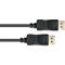 DisplayPort 2.0 kabel Goede verbindingen, tot 8K, tot 54 Gbit/s, koperdraden, vergrendelingsbeveiliging, lengte 0,5 m, zwart