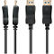 DisplayPort 2.0 kabel Goede verbindingen, tot 8K, tot 54 Gbit/s, koperdraden, vergrendelingsbeveiliging, lengte 1,5 m, zwart