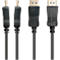 DisplayPort 2.0 kabel Goede verbindingen, tot 8K, tot 54 Gbit/s, koperdraden, vergrendelingsbeveiliging, lengte 1 m, zwart
