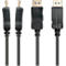 DisplayPort 2.0 kabel Goede verbindingen, tot 8K, tot 54 Gbit/s, koperdraden, vergrendelingsbeveiliging, lengte 2 m, zwart