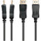 DisplayPort 2.0 kabel Goede verbindingen, tot 8K, tot 54 Gbit/s, koperdraden, vergrendelingsbeveiliging, lengte 3 m, zwart