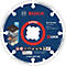 Lame de scie circulaire, bleue avec écriture blanche. Bosch, Expert, X-Lock. Technologie diamant.