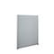 Gray rectangular partition. Silver frame, black feet.