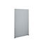 Gray rectangular partition with a silver frame, standing against a white background.