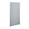 Gray rectangular partition wall against white background. It has a narrow silver frame and small black feet.