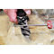DMT Diamant slijper DiaFold, voor kartelmessen, conisch, fijn 25 µ, vertanding, droog &amp; met water te gebruiken, inklapbare grepen, L 112,5 mm, rood