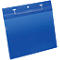 Blue clipboard with silver clip.