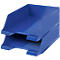 Blue two-tier document tray.