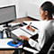 Documentenhouder Fellowes Easy Glide, verstelbaar in hoogte en breedte, ergonomisch, zwart/grijs