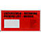 Documenthoesje leveringsbon/factuur, DIN lang, zelfklevend, PCR polyetheen, rood, 250 stuks