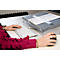 Dokumentenhalter BakkerElkhuizen FlexDesk 640CR, ergonomisch, höhenverstellbar, inkl. ComfortRead, Acryl, transparent-hellgrau
