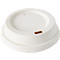 Domdeckel für Trinkbecher Papstar Pure Zero, mikrowellengeeignet, Ø 80 x H 25 mm, aus FSC®-zertifizierter Zuckerrohr-Pappe, cremefarben, 50 Stück
