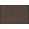 Rectangular brown doormat with a dark green border.