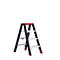Doppelstufenstehleiter Professional Topline, Aluminium, 2x4 Stufen, schwarz