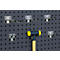 Double crochet avec plaque de support large, Ø 6 x P 25 mm, 5 p.