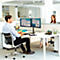 Double support Professional Fellowes, autoportant, pour écrans 32 pouces, ajustable librement,