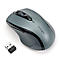 Draadloze muis Kensington Pro Fit, voor rechtshandigen, 1750 dpi, 5 knoppen &amp; scrollwiel, USB-ontvanger, incl. 2 x AAA-batterijen, grafietgrijs