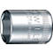 Close-up van een metallic zeskantige dopsleutel. Gelabeld met 'WILLE' en 'ALLOY GERMANY'.
