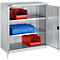 Draaideurkast Schäfer Shop Select MS-i 12409, plaatstaal, B 950 x D 400 x H 1215 mm, 3 OH, wit aluminium, tot 150 kg 