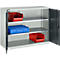 Draaideurkast Schäfer Shop Select MS-i 12412, plaatstaal, B 1200 x D 400 x H 1215 mm, 3 OH, lichtgrijs/antracietgrijs, tot 150 kg 