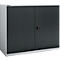 Draaideurkast Schäfer Shop Select MS-i 12412, plaatstaal, B 1200 x D 400 x H 1215 mm, 3 OH, wit aluminium/antracietgrijs, tot 150 kg 