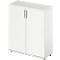Draaideurkast TETRIS WOOD – B 1000 x D 421 x H 1160 mm (hoogte inclusief glijders) – 3 OH - wit – ons merk Schäfer Shop Genius