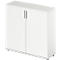 Draaideurkast TETRIS WOOD – B 1200 x D 421 x H 1160 mm (hoogte inclusief glijders) – 3 OH - wit – ons merk Schäfer Shop Genius