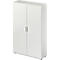 Draaideurkast TETRIS WOOD – B 1200 x D 421 x H 1910 mm (hoogte inclusief glijders) – 5 OH - lichtgrijs – ons merk Schäfer Shop Genius