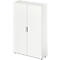 Draaideurkast TETRIS WOOD – B 1200 x D 421 x H 1910 mm (hoogte inclusief glijders) – 5 OH - wit – ons merk Schäfer Shop Genius