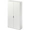 Draaideurkast TETRIS WOOD – B 1200 x D 421 x H 2270 mm (hoogte inclusief glijders) – 6 OH - lichtgrijs – ons merk Schäfer Shop Genius
