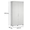 Draaideurkast TETRIS WOOD – B 1200 x D 421 x H 2270 mm (hoogte inclusief glijders) – 6 OH - lichtgrijs – ons merk Schäfer Shop Genius