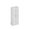 Draaideurkast TETRIS WOOD – B 800 x D 421 x H 1910 mm (hoogte inclusief glijders) – 5 OH - lichtgrijs – ons merk Schäfer Shop Genius